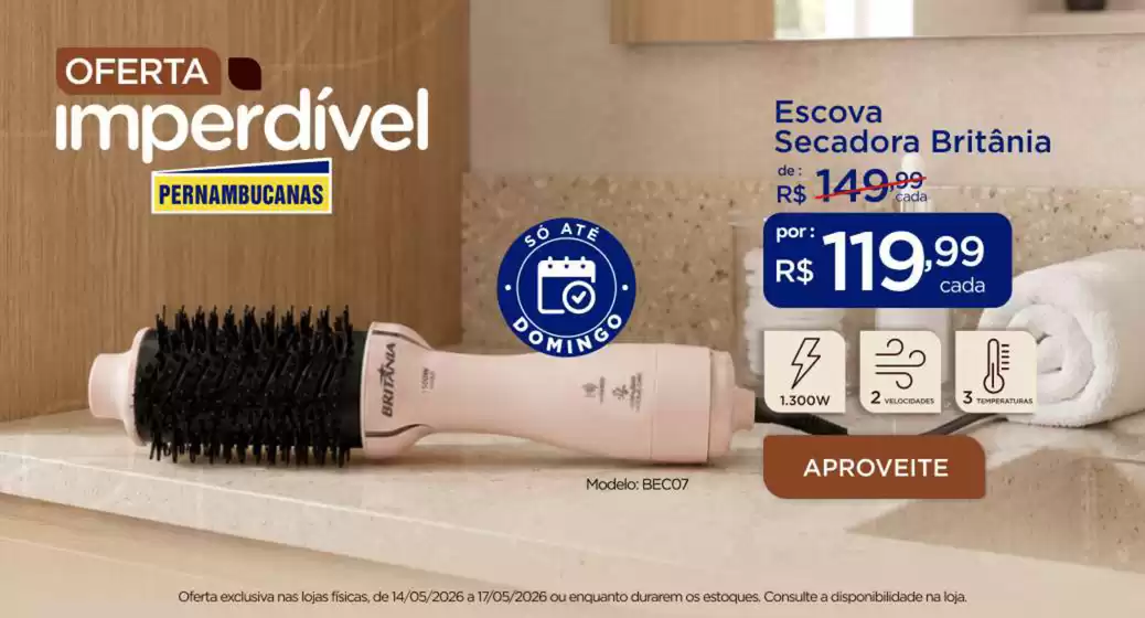 Catálogo Pernambucanas | Ofertas imperdível | 2026-05-14T00:00:00.000Z - 2026-05-17T00:00:00.000Z