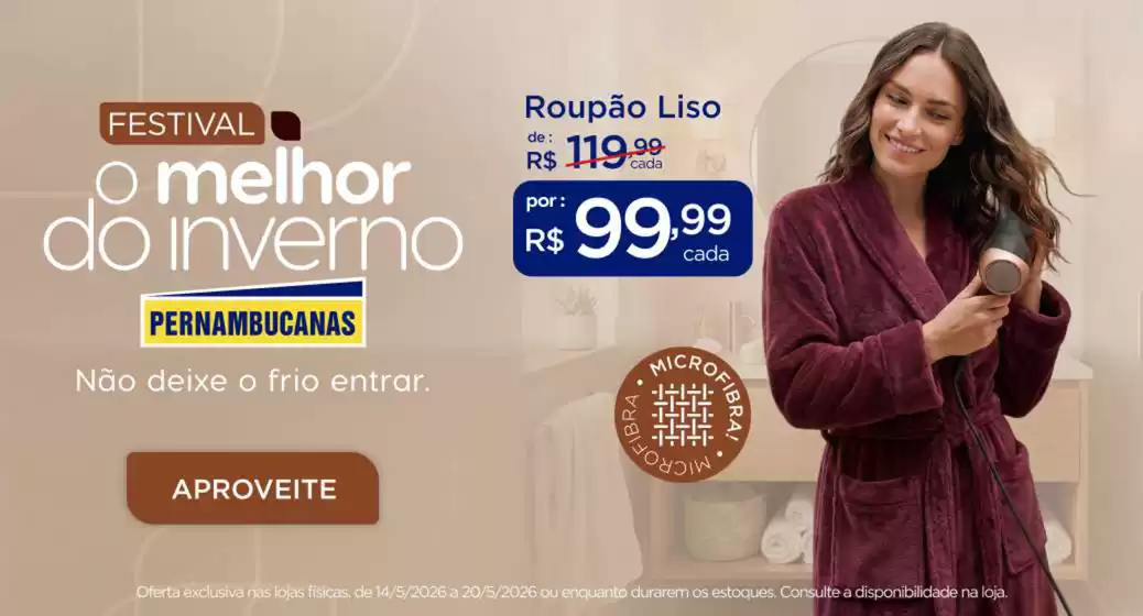 Catálogo Pernambucanas | Festival o melhor do inverno | 2026-05-14T00:00:00.000Z - 2026-05-20T00:00:00.000Z