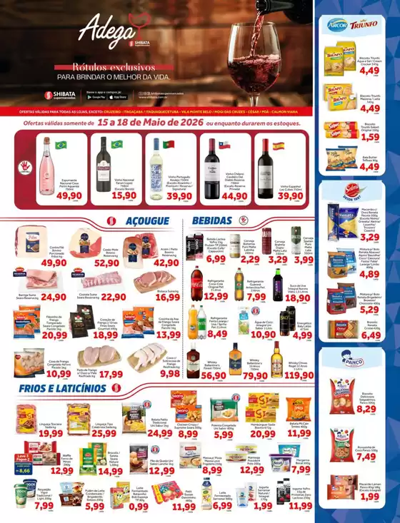 Catálogo Shibata Supermercados | Encarte Shibata Supermercados | 2026-05-15T00:00:00.000Z - 2026-05-18T00:00:00.000Z