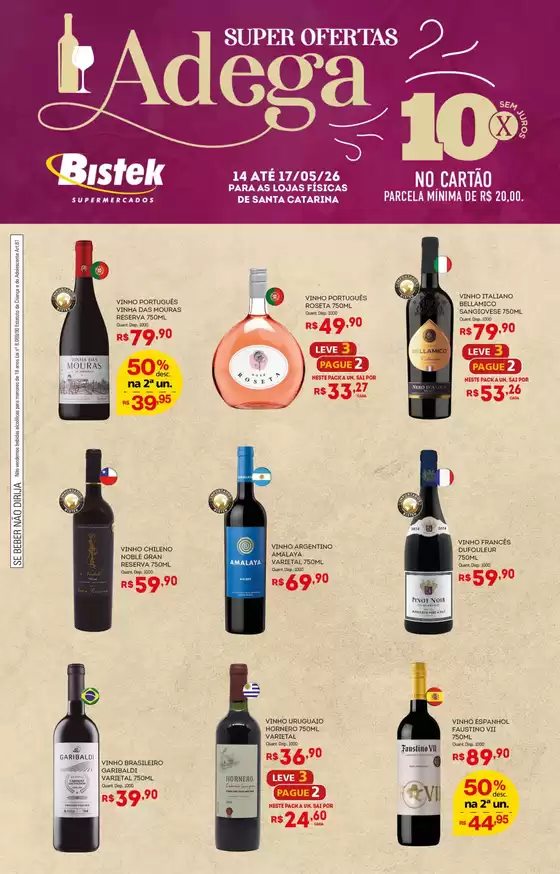 Catálogo Bistek Supermercados | Ótima oferta para caçadores de pechinchas | 2026-05-15T00:00:00.000Z - 2026-05-17T00:00:00.000Z
