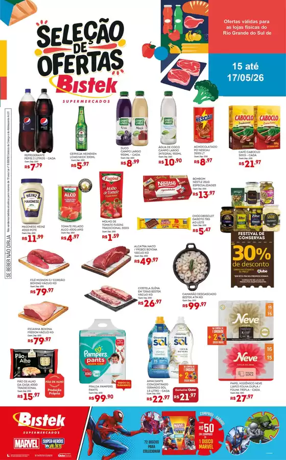 Catálogo Bistek Supermercados | Melhores ofertas para todos os caçadores de pechinchas | 2026-05-15T00:00:00.000Z - 2026-05-17T00:00:00.000Z