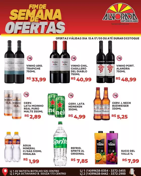 Catálogo Alvorada Supermercados | Encarte Alvorada Supermercados | 2026-05-15T00:00:00.000Z - 2026-05-17T00:00:00.000Z