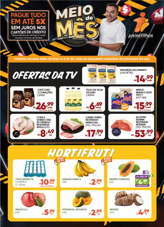 Catálogo Pais e Filhos Supermercados | Encarte Pais e Filhos Supermercados | 2026-05-14T00:00:00.000Z - 2026-05-15T00:00:00.000Z