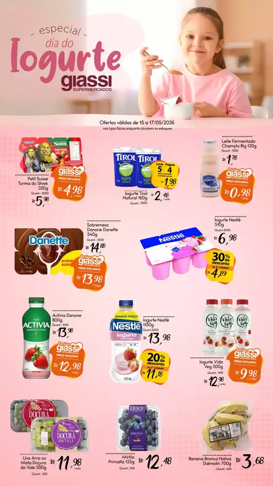 Catálogo Giassi Supermercados | Melhores ofertas para todos os clientes | 2026-05-15T00:00:00.000Z - 2026-05-17T00:00:00.000Z
