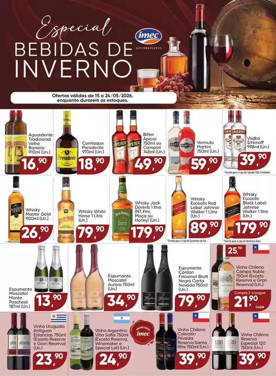 Catálogo Imec Supermercados | BAIXA 15294 IMEC Especial Bebidas de Inverno 15 a 240526 | 2026-05-15T00:00:00.000Z - 2026-05-24T00:00:00.000Z