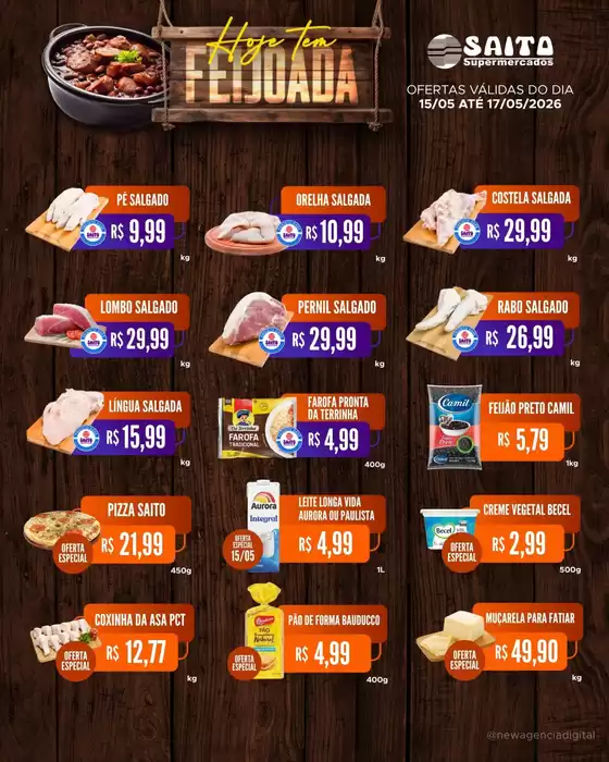 Catálogo Saito Supermercados | Nossas melhores pechinchas | 2026-05-15T00:00:00.000Z - 2026-05-17T00:00:00.000Z