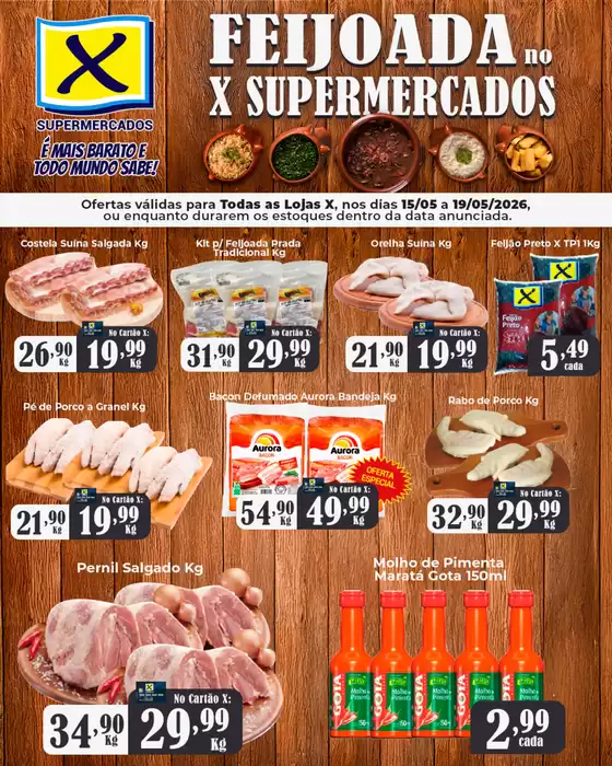 Catálogo X Supermercados | Ótima oferta para todos os clientes | 2026-05-15T00:00:00.000Z - 2026-05-19T00:00:00.000Z