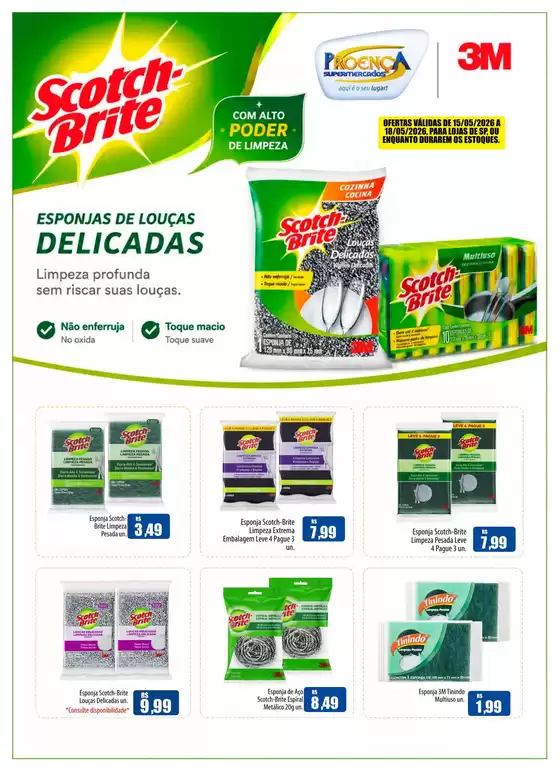 Catálogo Proença Supermercados | Especial Limpeza 3M 15 à 18-05-2026 SP | 2026-05-15T00:00:00.000Z - 2026-05-18T00:00:00.000Z