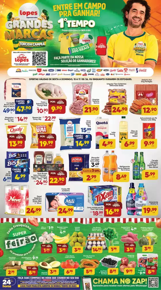 Catálogo Lopes Supermercados | GRANDES MARCAS - TORCIDA CAMPEÃ LOPES - | 2026-05-15T00:00:00.000Z - 2026-05-17T00:00:00.000Z