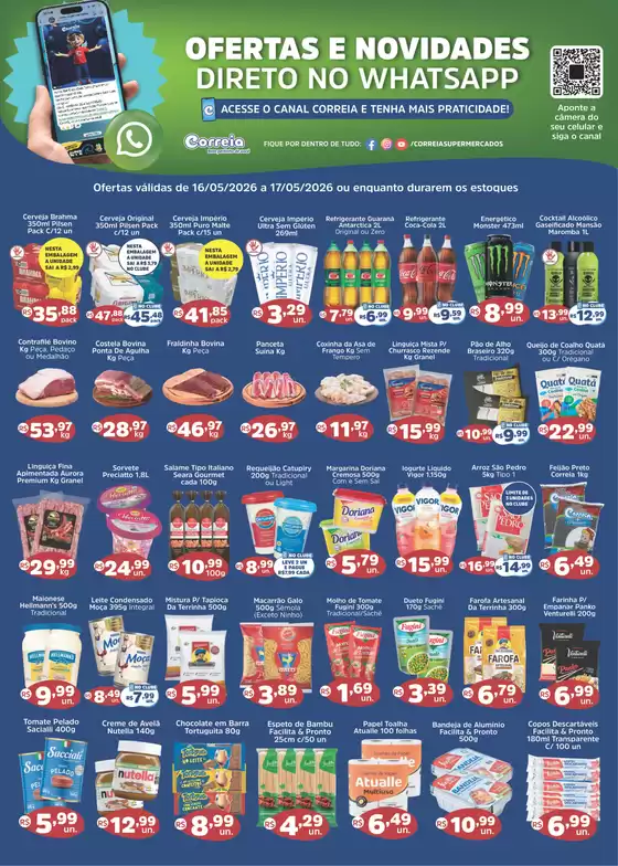 Catálogo Supermercados Correia | 1070c0b892f714390bf3247867620b05 | 2026-05-16T00:00:00.000Z - 2026-05-17T00:00:00.000Z
