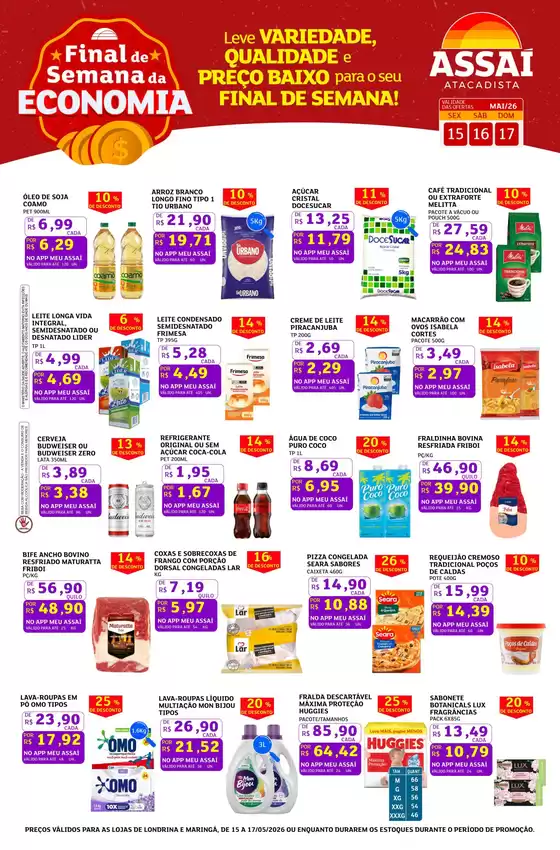 Catálogo Assaí Atacadista em Cotia | Encarte Assaí Atacadista 46273-119 | 2026-05-15T00:00:00.000Z - 2026-05-17T00:00:00.000Z