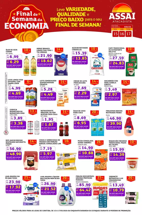 Catálogo Assaí Atacadista em Cotia | Encarte Assaí Atacadista 46273-120 | 2026-05-15T00:00:00.000Z - 2026-05-17T00:00:00.000Z