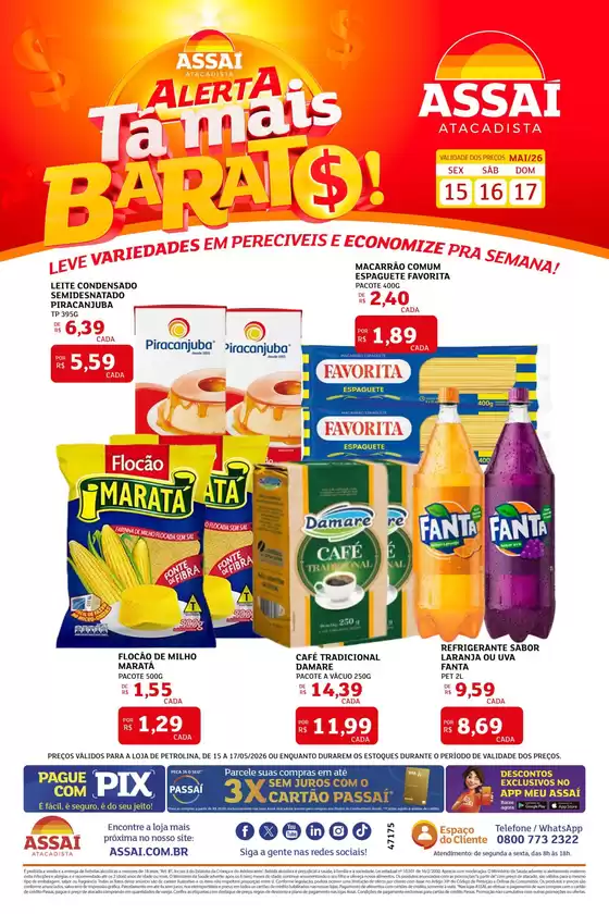 Catálogo Assaí Atacadista | Encarte Assaí Atacadista 47175-29 | 2026-05-15T00:00:00.000Z - 2026-05-17T00:00:00.000Z