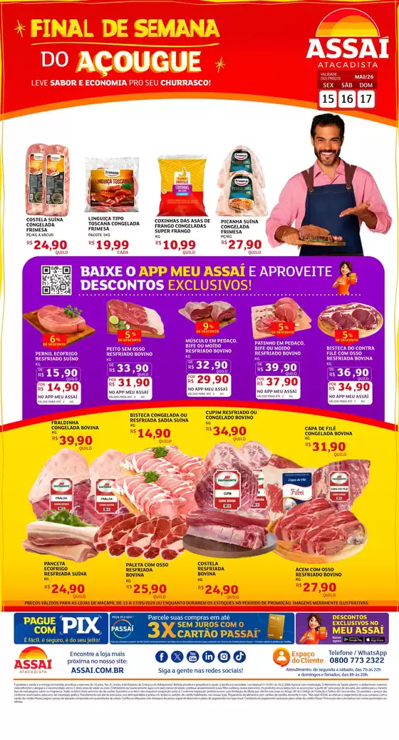 Catálogo Assaí Atacadista | Encarte Assaí Atacadista 47013-442 | 2026-05-15T00:00:00.000Z - 2026-05-17T00:00:00.000Z