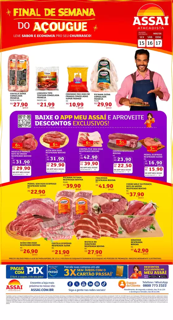 Catálogo Assaí Atacadista | Encarte Assaí Atacadista 47013-64 | 2026-05-15T00:00:00.000Z - 2026-05-17T00:00:00.000Z