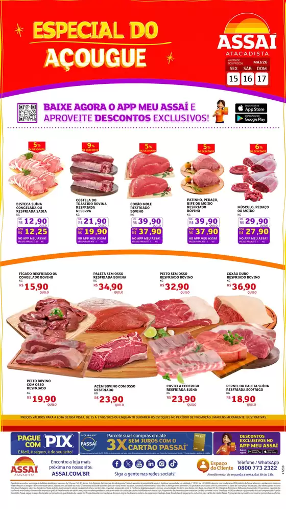 Catálogo Assaí Atacadista | Encarte Assaí Atacadista 47233-73 | 2026-05-15T00:00:00.000Z - 2026-05-17T00:00:00.000Z