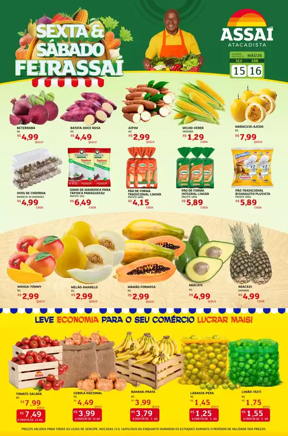 Catálogo Assaí Atacadista | Encarte Assaí Atacadista 47063-480 | 2026-05-15T00:00:00.000Z - 2026-05-16T00:00:00.000Z