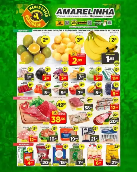 Catálogo Amarelinha Supermercados | Ofertas | 2026-05-18T00:00:00.000Z - 2026-05-20T00:00:00.000Z