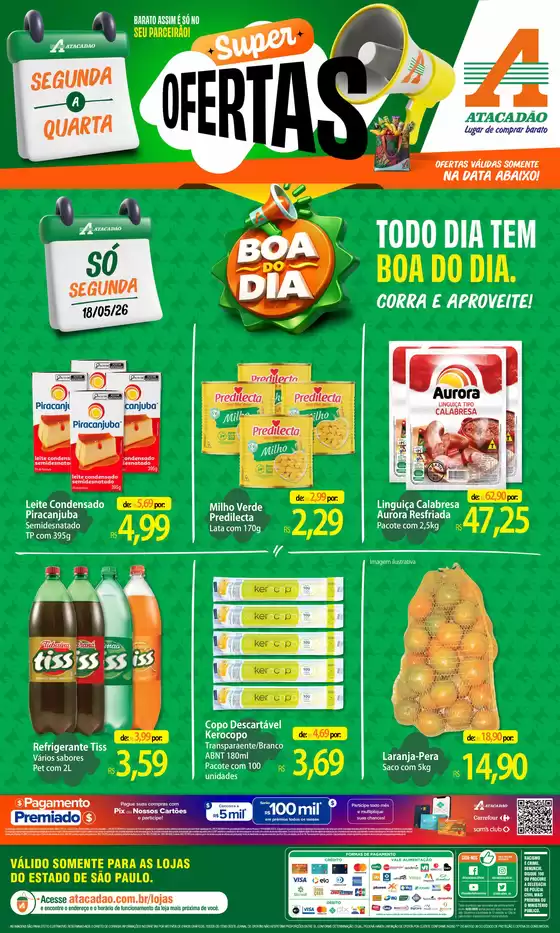 Catálogo Atacadão em São Lourenço da Serra | Atacadão - Boa do Dia | 2026-05-18T00:00:00.000Z - 2026-05-18T00:00:00.000Z
