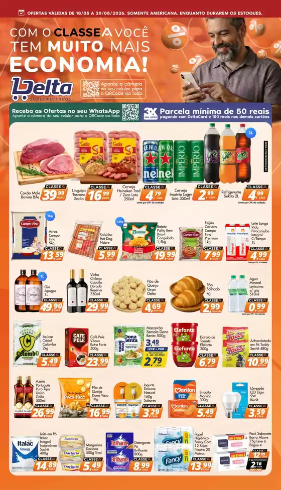 Catálogo Delta Supermercados | Ofertas exclusivas para nossos clientes | 2026-05-18T00:00:00.000Z - 2026-05-20T00:00:00.000Z