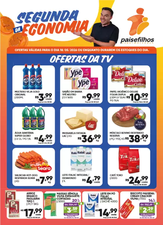 Catálogo Pais e Filhos Supermercados | Encarte Pais e Filhos Supermercados | 2026-05-18T00:00:00.000Z - 2026-05-18T00:00:00.000Z