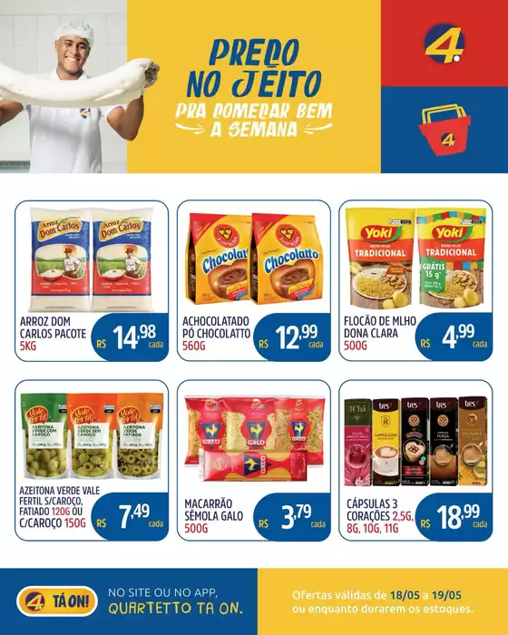 Catálogo Quartetto Supermercados | Encarte Quartetto Supermercados | 2026-05-18T00:00:00.000Z - 2026-05-19T00:00:00.000Z