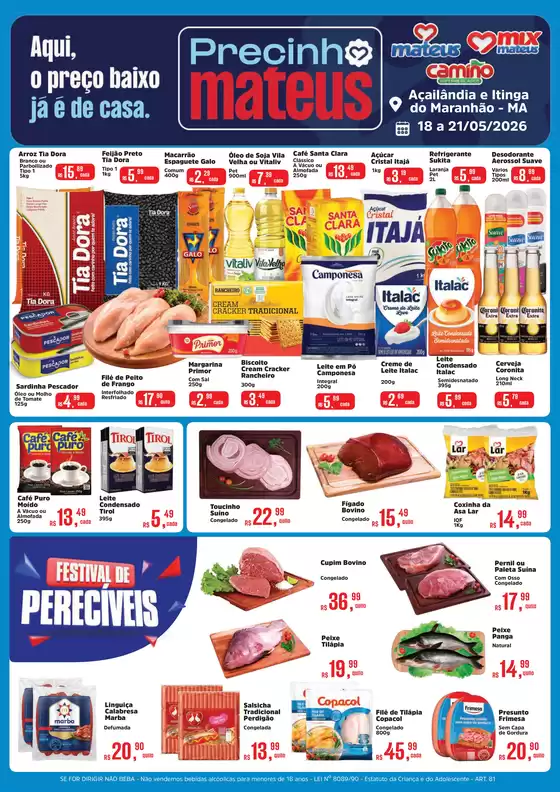 Catálogo Supermercados Mateus | Semanal | 2026-05-18T00:00:00.000Z - 2026-05-21T00:00:00.000Z
