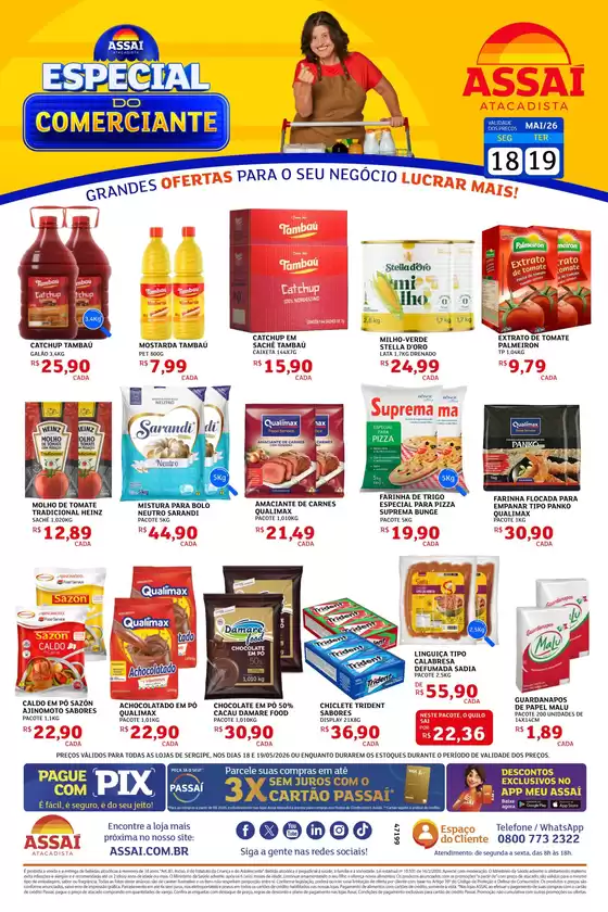 Catálogo Assaí Atacadista | Encarte Assaí Atacadista 47199-859 | 2026-05-18T00:00:00.000Z - 2026-05-19T00:00:00.000Z