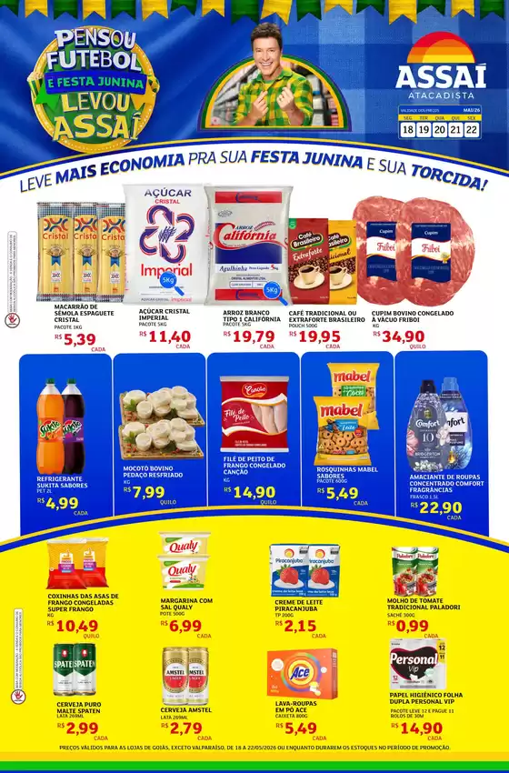 Catálogo Assaí Atacadista | Encarte Assaí Atacadista 47019-822 | 2026-05-18T00:00:00.000Z - 2026-05-22T00:00:00.000Z