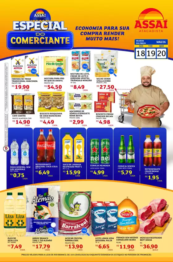Catálogo Assaí Atacadista | Encarte Assaí Atacadista 47272-40 | 2026-05-18T00:00:00.000Z - 2026-05-20T00:00:00.000Z