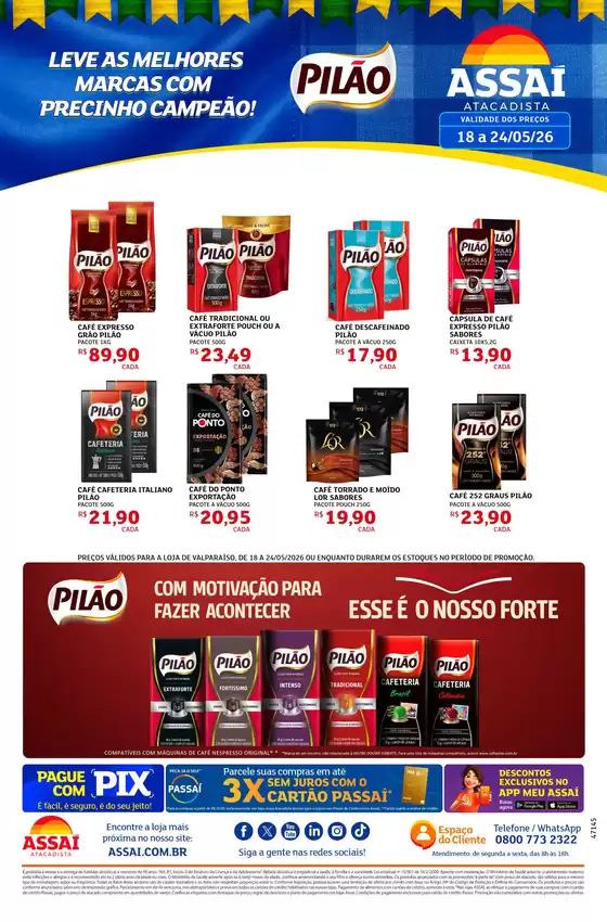 Catálogo Assaí Atacadista | Encarte Assaí Atacadista 47145-328 | 2026-05-18T00:00:00.000Z - 2026-05-24T00:00:00.000Z