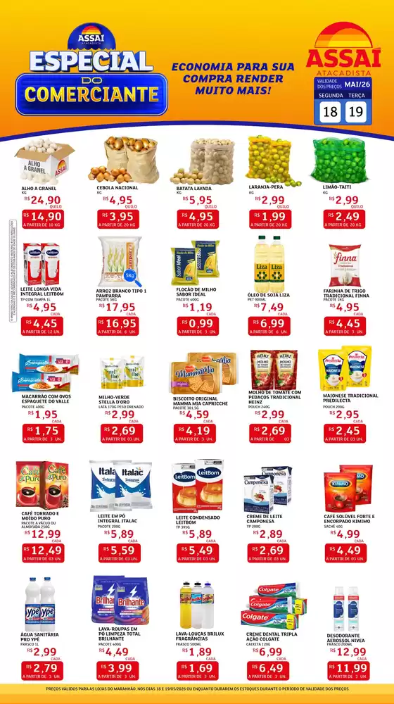 Catálogo Assaí Atacadista | Encarte Assaí Atacadista 47200-357 | 2026-05-18T00:00:00.000Z - 2026-05-19T00:00:00.000Z