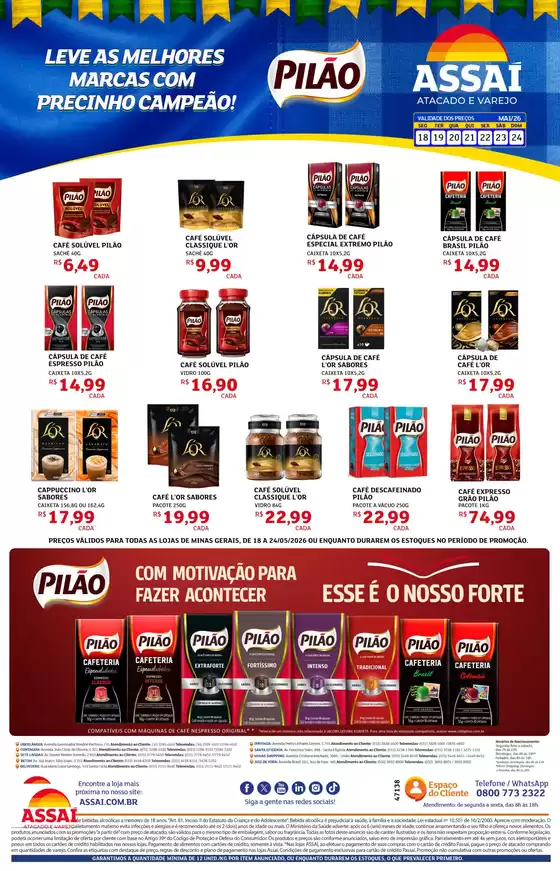 Catálogo Assaí Atacadista | Encarte Assaí Atacadista 47138-712 | 2026-05-18T00:00:00.000Z - 2026-05-24T00:00:00.000Z