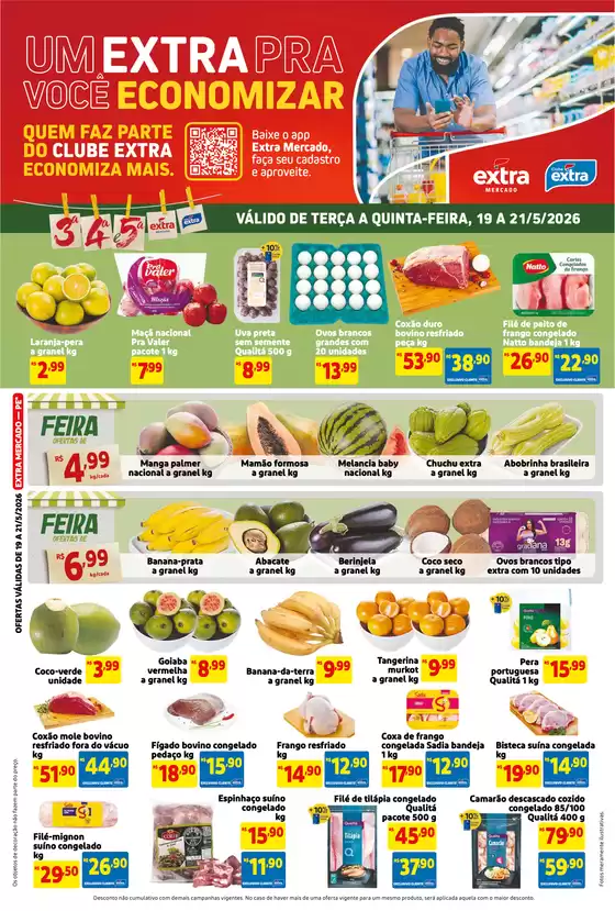 Catálogo Mercado Extra em Belém | Ótima oferta para caçadores de pechinchas | 2026-05-19T00:00:00.000Z - 2026-05-21T00:00:00.000Z