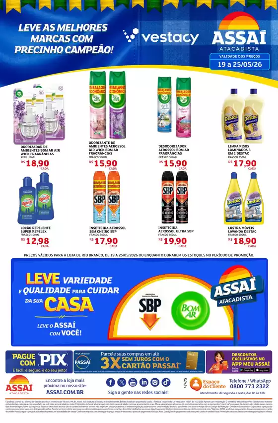 Catálogo Assaí Atacadista em Boa Esperança | Encarte Assaí Atacadista 47475-40 | 2026-05-19T00:00:00.000Z - 2026-05-25T00:00:00.000Z