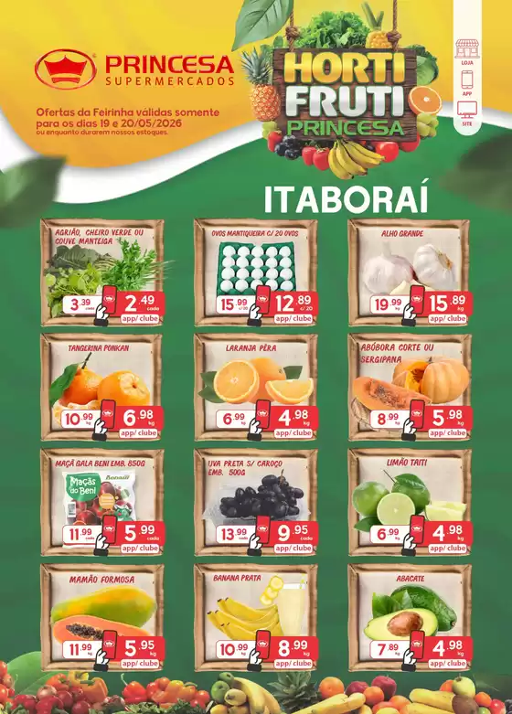 Catálogo Princesa Supermercados | Feirinha Itaborai - validade 19 e 20/05 | 2026-05-19T00:00:00.000Z - 2026-05-21T00:00:00.000Z