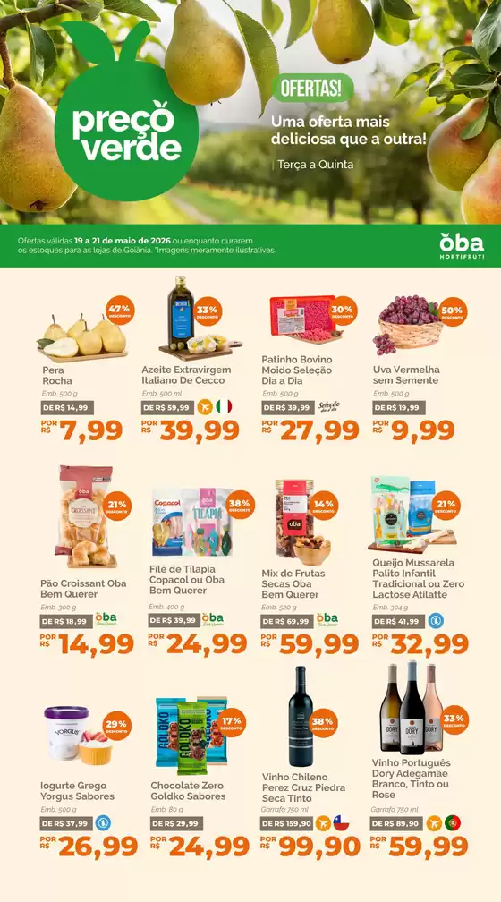 Catálogo Oba Hortifruti | Ofertas exclusivas | 2026-05-19T00:00:00.000Z - 2026-05-21T00:00:00.000Z