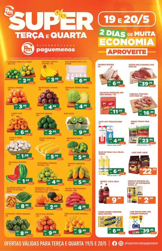 Catálogo Supermercados Pague Menos | Tabloide super terca quarta compressed | 2026-05-19T00:00:00.000Z - 2026-05-20T00:00:00.000Z