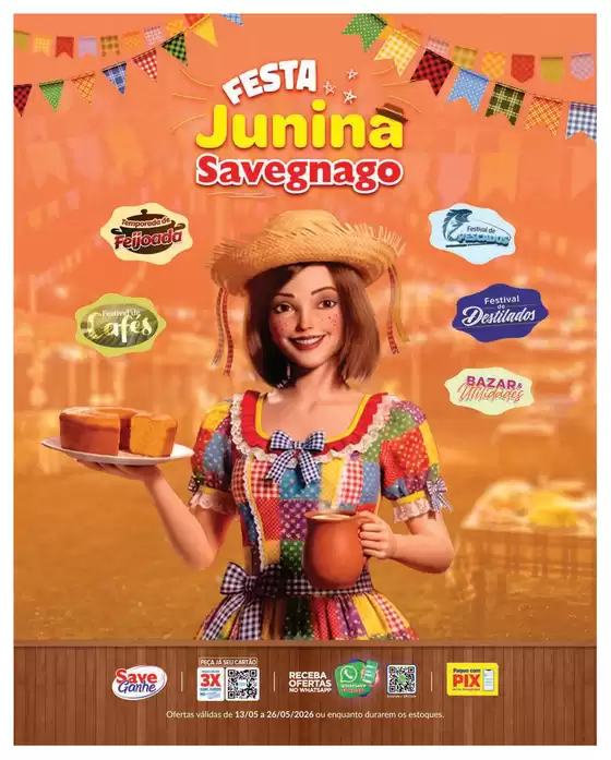 Catálogo Supermercado Savegnago | Revista festivais | 2026-05-13T00:00:00.000Z - 2026-05-26T00:00:00.000Z