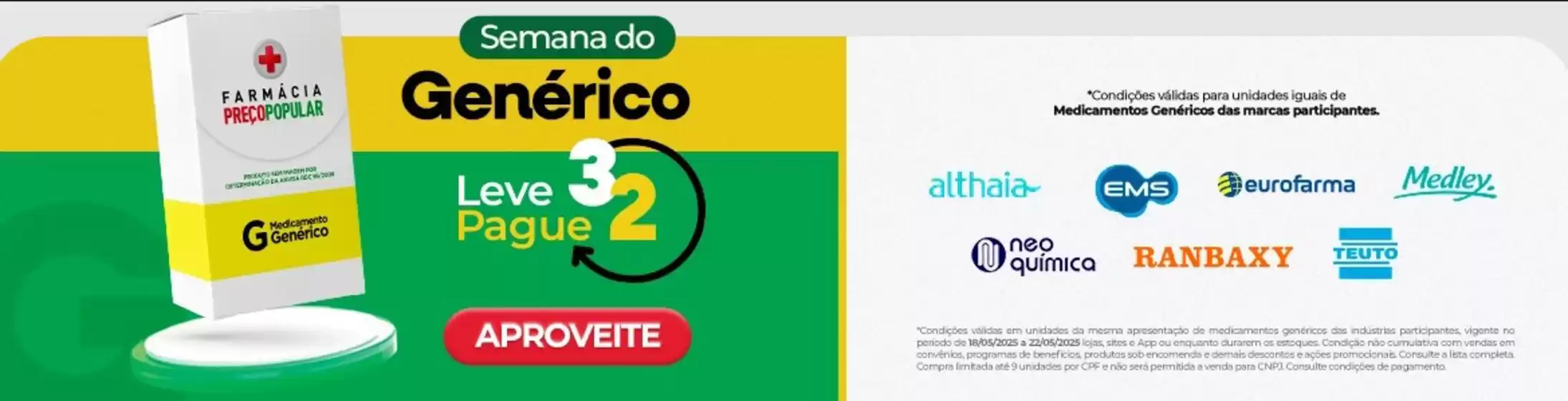 Catálogo Farmácia Preço Popular | Semana do Genérico ! | 2026-05-20T00:00:00.000Z - 2026-05-31T00:00:00.000Z