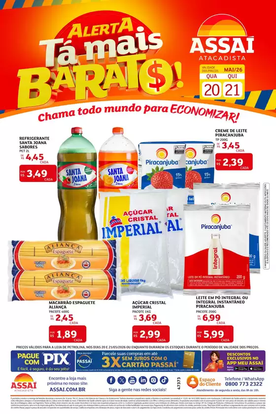 Catálogo Assaí Atacadista em Taperoá-Paraíba | Encarte Assaí Atacadista 47373-29 | 2026-05-20T00:00:00.000Z - 2026-05-21T00:00:00.000Z