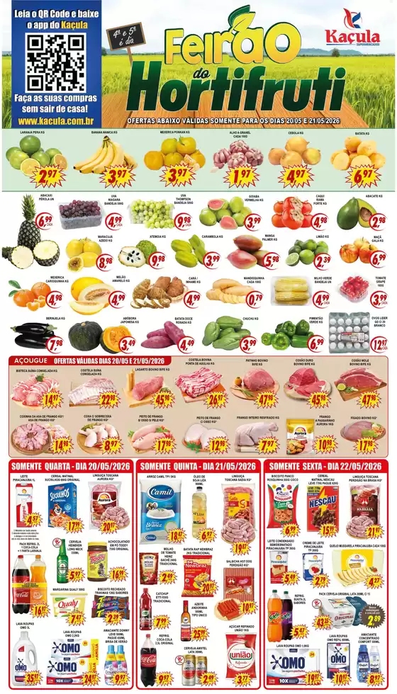 Catálogo Kaçula Supermercados | Hortifruti | 2026-05-20T00:00:00.000Z - 2026-05-22T00:00:00.000Z