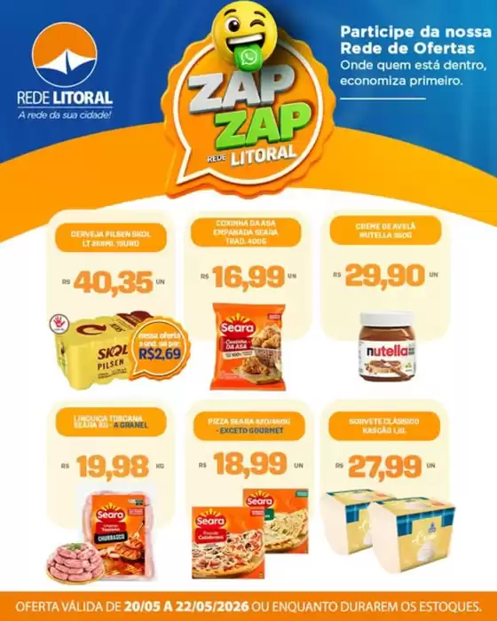 Catálogo Rede Litoral de Supermercados | Zap Zap  | 2026-05-21T00:00:00.000Z - 2026-05-22T00:00:00.000Z