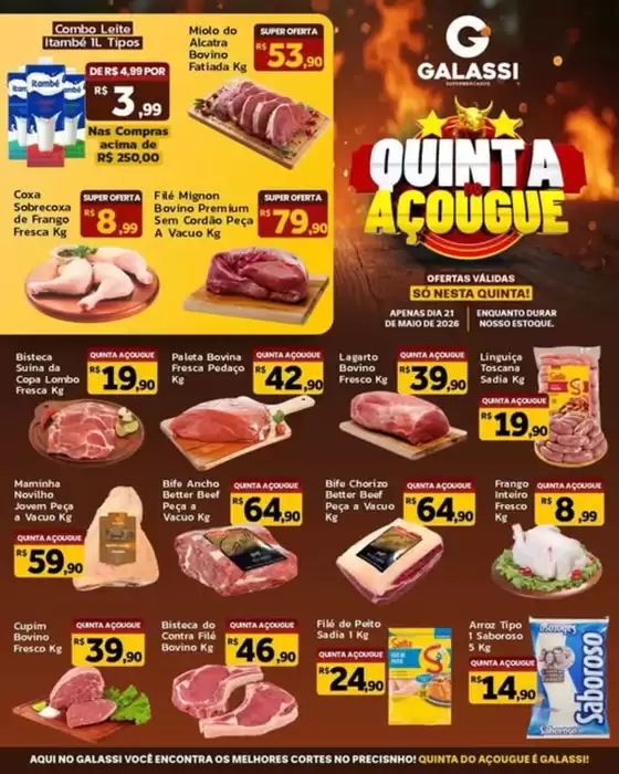 Catálogo Supermercados Galassi | QUINTA DO AÇOUGUE | 2026-05-21T00:00:00.000Z - 2026-05-21T00:00:00.000Z