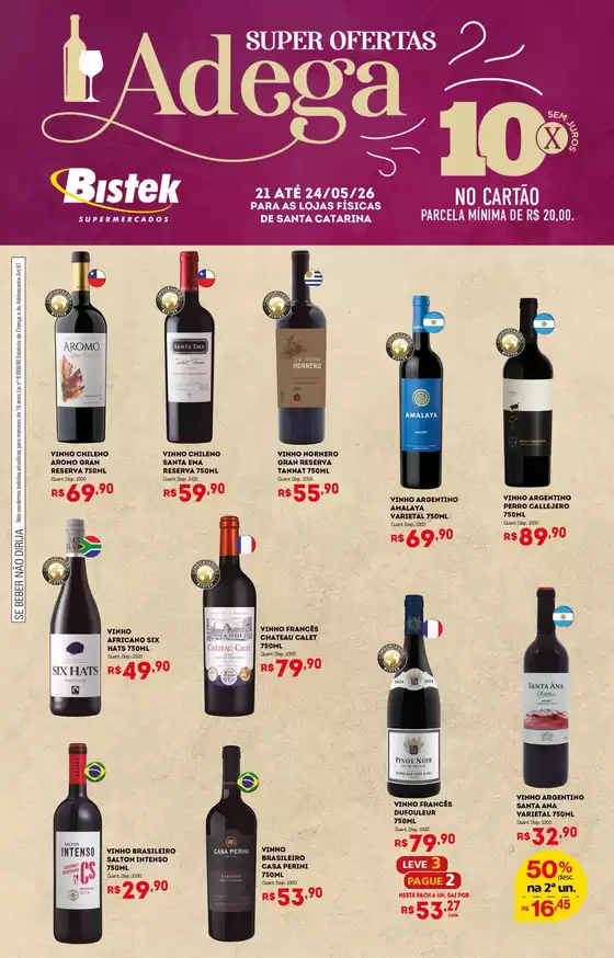 Catálogo Bistek Supermercados | Encarte Bistek Supermercados | 2026-05-21T00:00:00.000Z - 2026-05-24T00:00:00.000Z