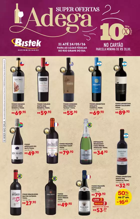 Catálogo Bistek Supermercados | Melhores ofertas para compradores econômicos | 2026-05-21T00:00:00.000Z - 2026-05-24T00:00:00.000Z