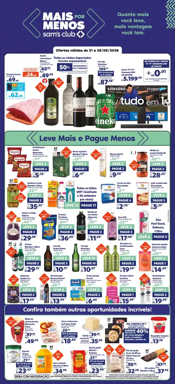 Catálogo Sam's Club | OFERTAS MAIS POR MENOS | 2026-05-21T00:00:00.000Z - 2026-05-25T00:00:00.000Z
