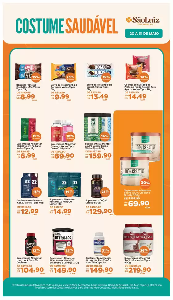 Catálogo Mercadinhos São Luiz | Costume Saudável | 2026-05-20T00:00:00.000Z - 2026-05-31T00:00:00.000Z