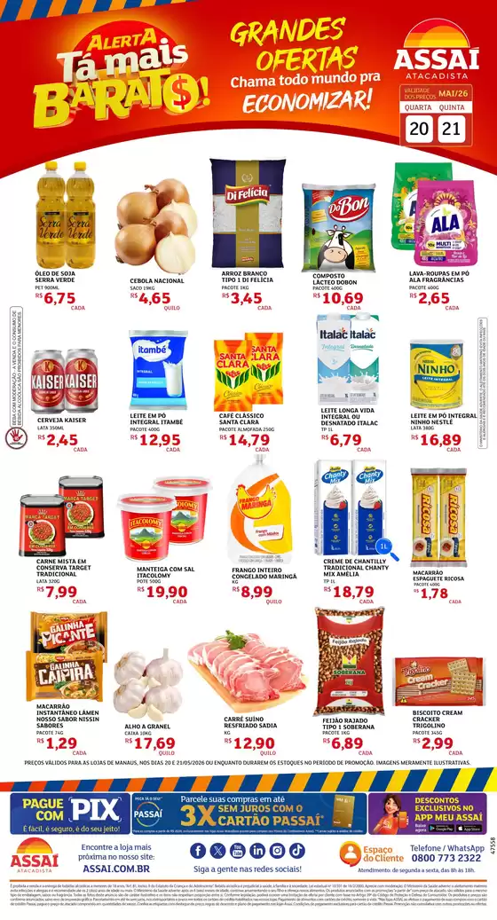 Catálogo Assaí Atacadista | Encarte Assaí Atacadista 47558-74 | 2026-05-21T00:00:00.000Z - 2026-05-21T00:00:00.000Z
