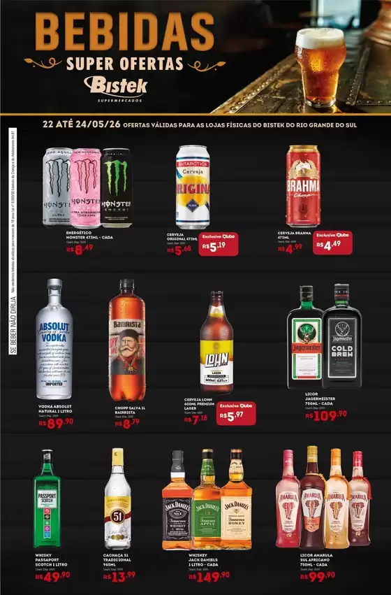 Catálogo Bistek Supermercados | Nossas melhores ofertas para você | 2026-05-22T00:00:00.000Z - 2026-05-24T00:00:00.000Z